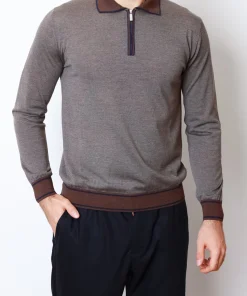 Чоловіче поло з довгим рукавом Rosso di Cerami