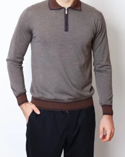 Чоловіче поло з довгим рукавом Rosso di Cerami