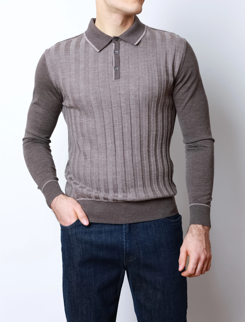 Чоловіче поло з довгим рукавом Panicale