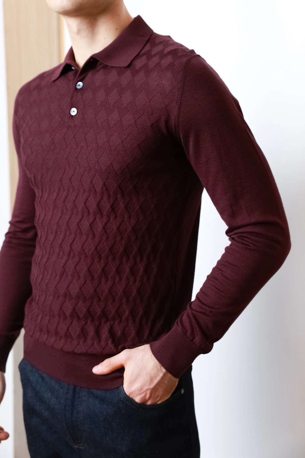 Чоловіче поло з довгим рукавом Panicale - Зображення 3