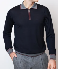 Чоловіче поло з довгим рукавом Rosso di Cerami 