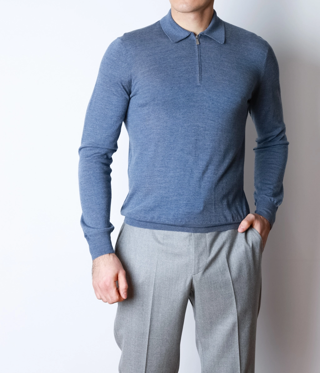 Чоловіче поло з довгим рукавом Buonamassa - Зображення 2