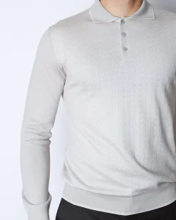 Alternative view of Чоловіче поло з довгим рукавом Rosso di Cerami 