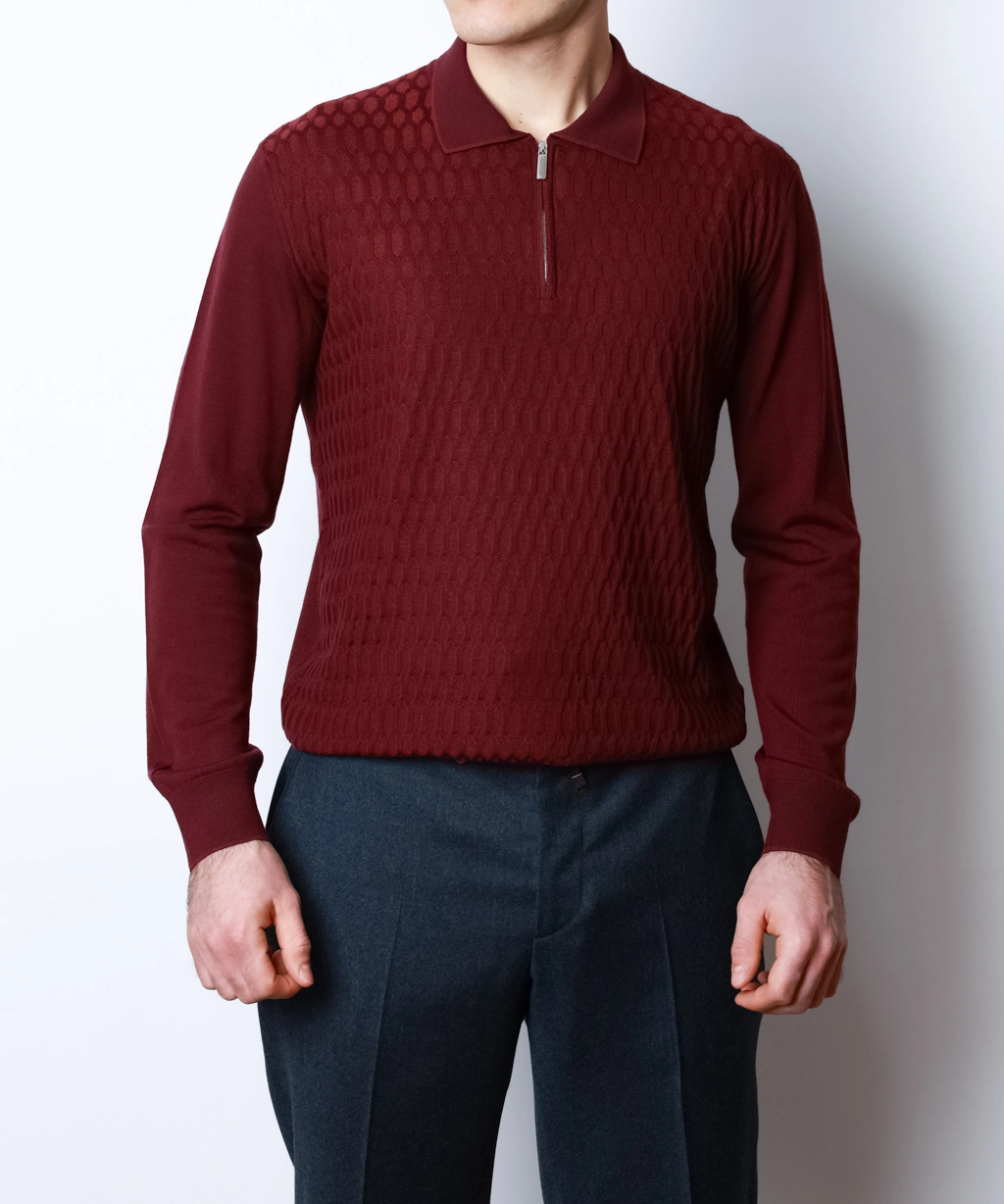 Чоловіче поло з довгим рукавом Rosso di Cerami