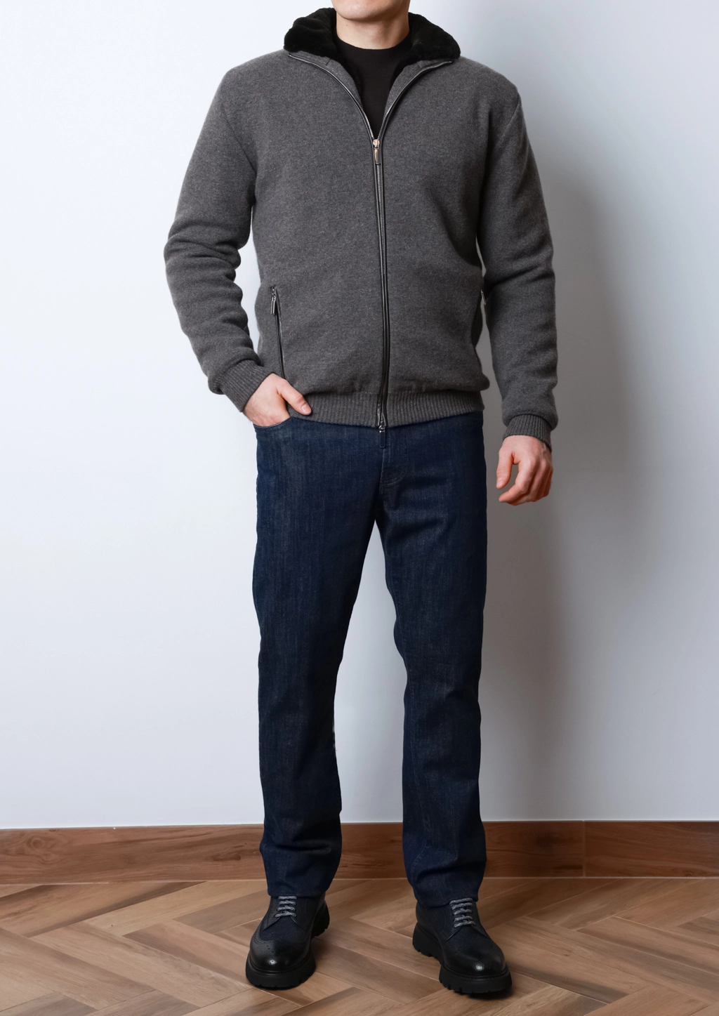 Чоловіча куртка з кашеміру Rosso di Cerami - Зображення 2